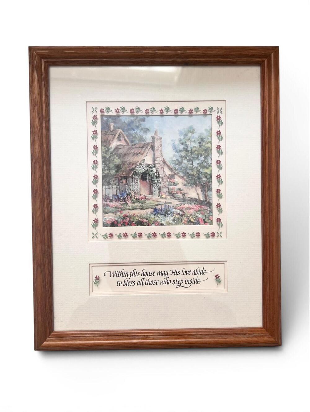 Vintage Barbara Mock "Summer Retreat" Cottage Framed Print